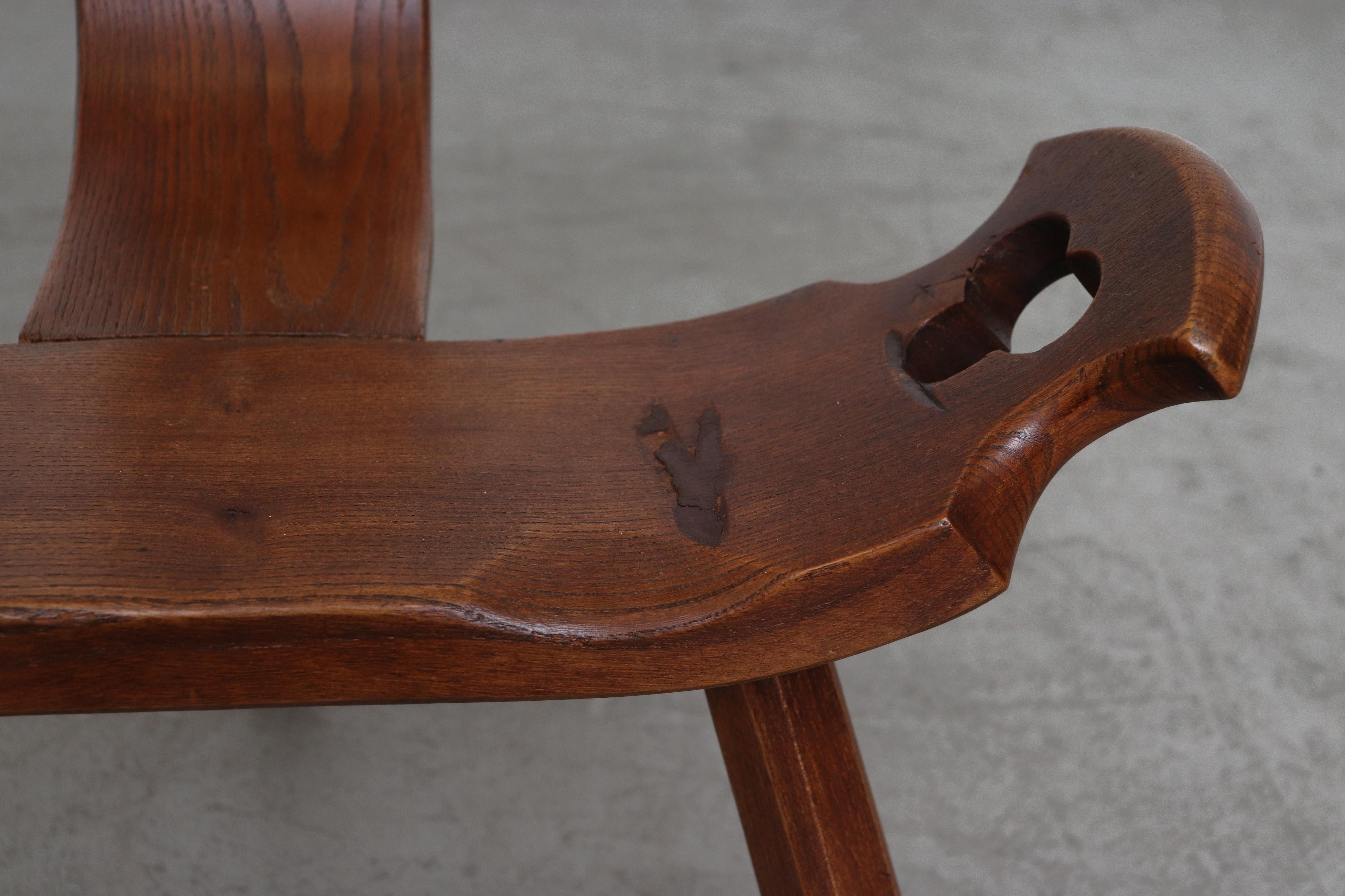 Brutalist Wood Lounge Chair 2