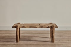 Brutalist Wood Panel Coffee Table