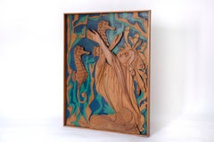 Brutalistische Holz-Wandskulptur von Giampiero Volpe Prignano, Aka „Yuri“, 1970er Jahre