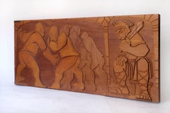 Brutalist Wood Wall Sculpture by Giampiero Volpe Prignano, Aka 'YURI', 1970s