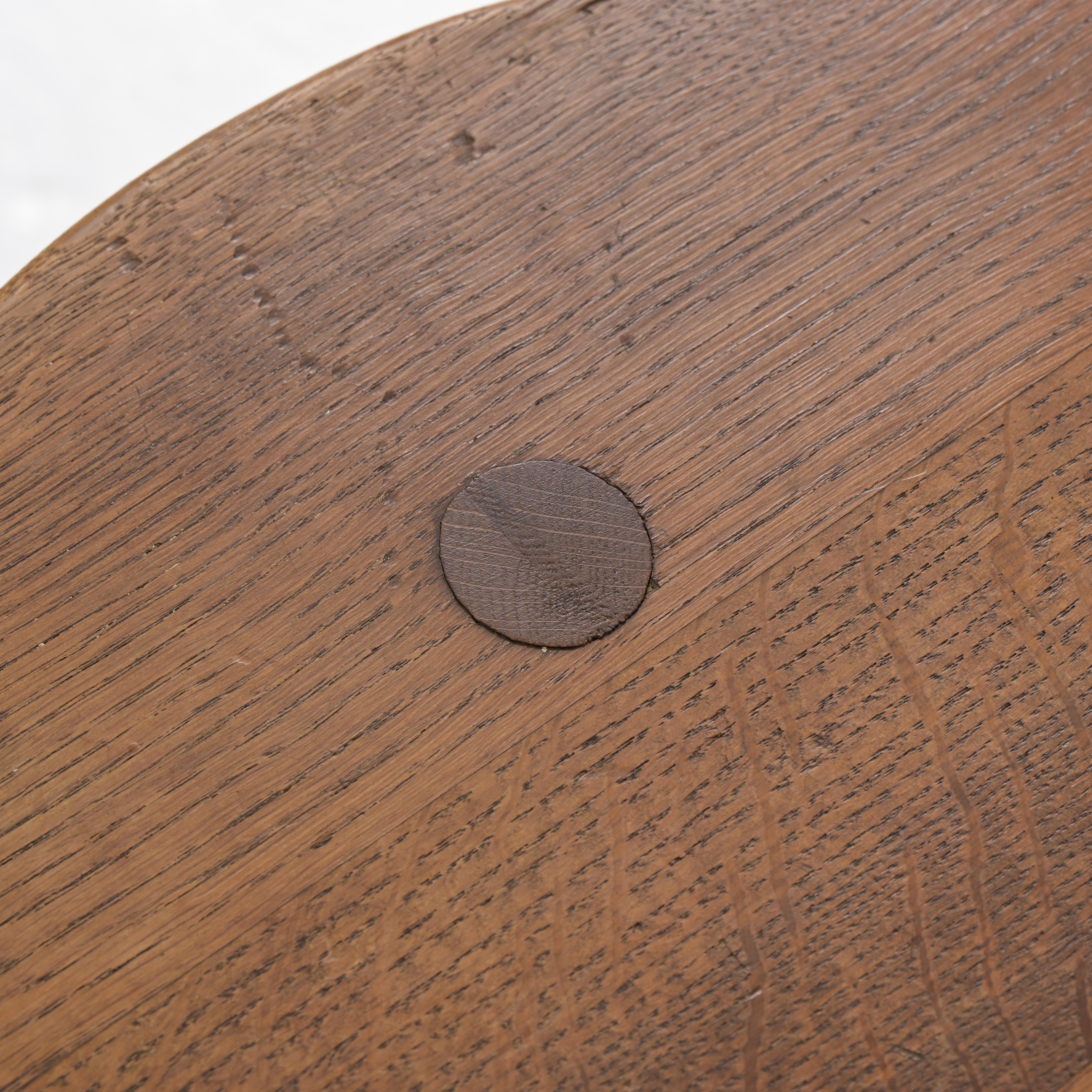 Brutalist wooden chair in the style of Jean Touret 3