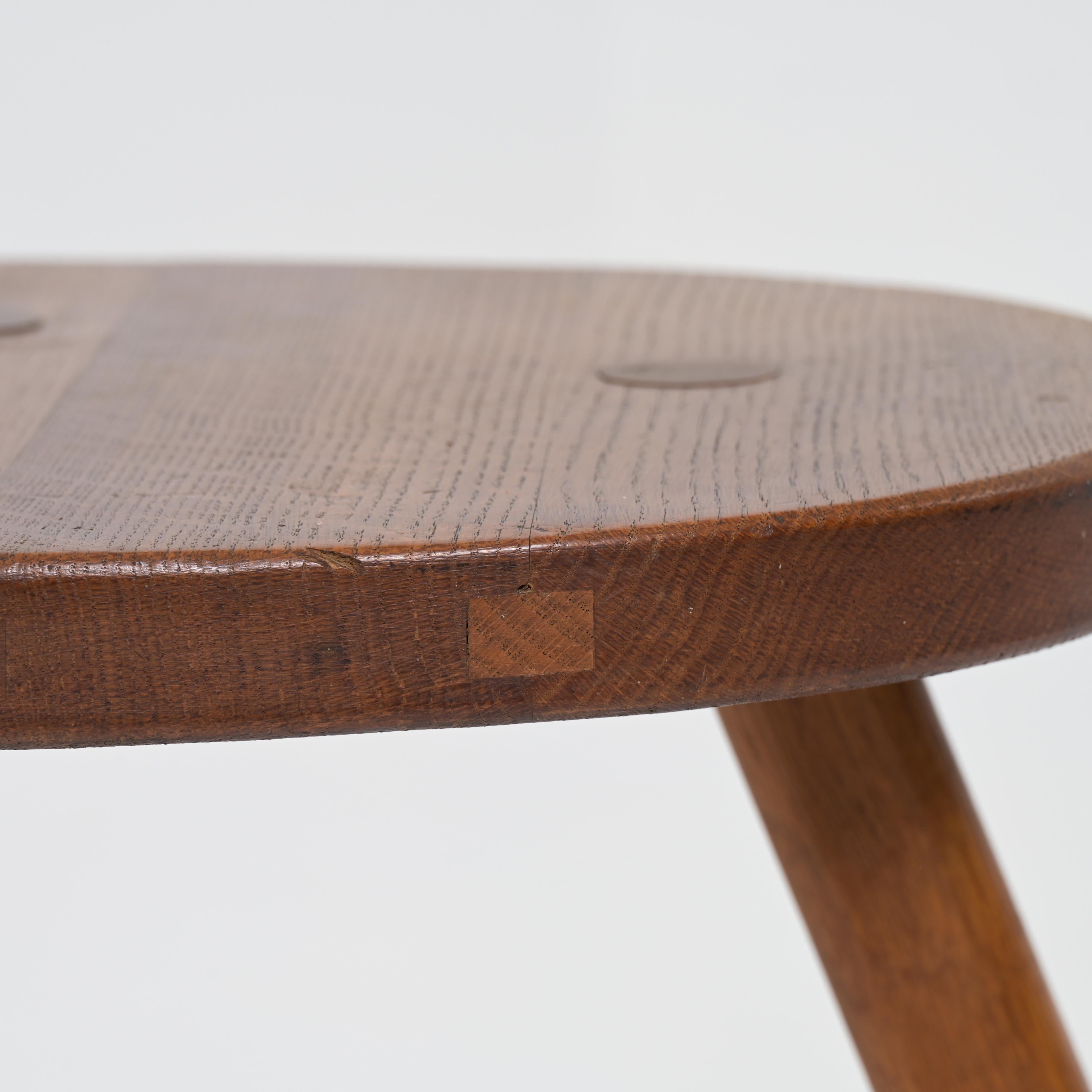 Brutalist wooden chair in the style of Jean Touret 4