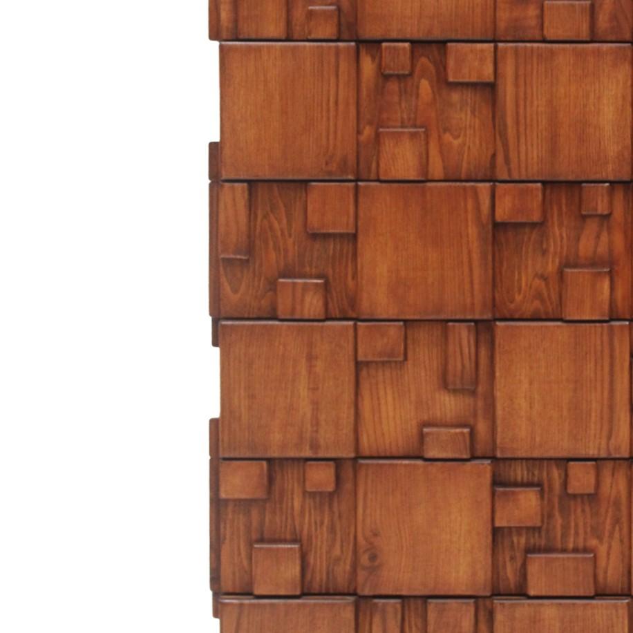 Brutalist Wooden Chest of Drawers, Italy For Sale 2