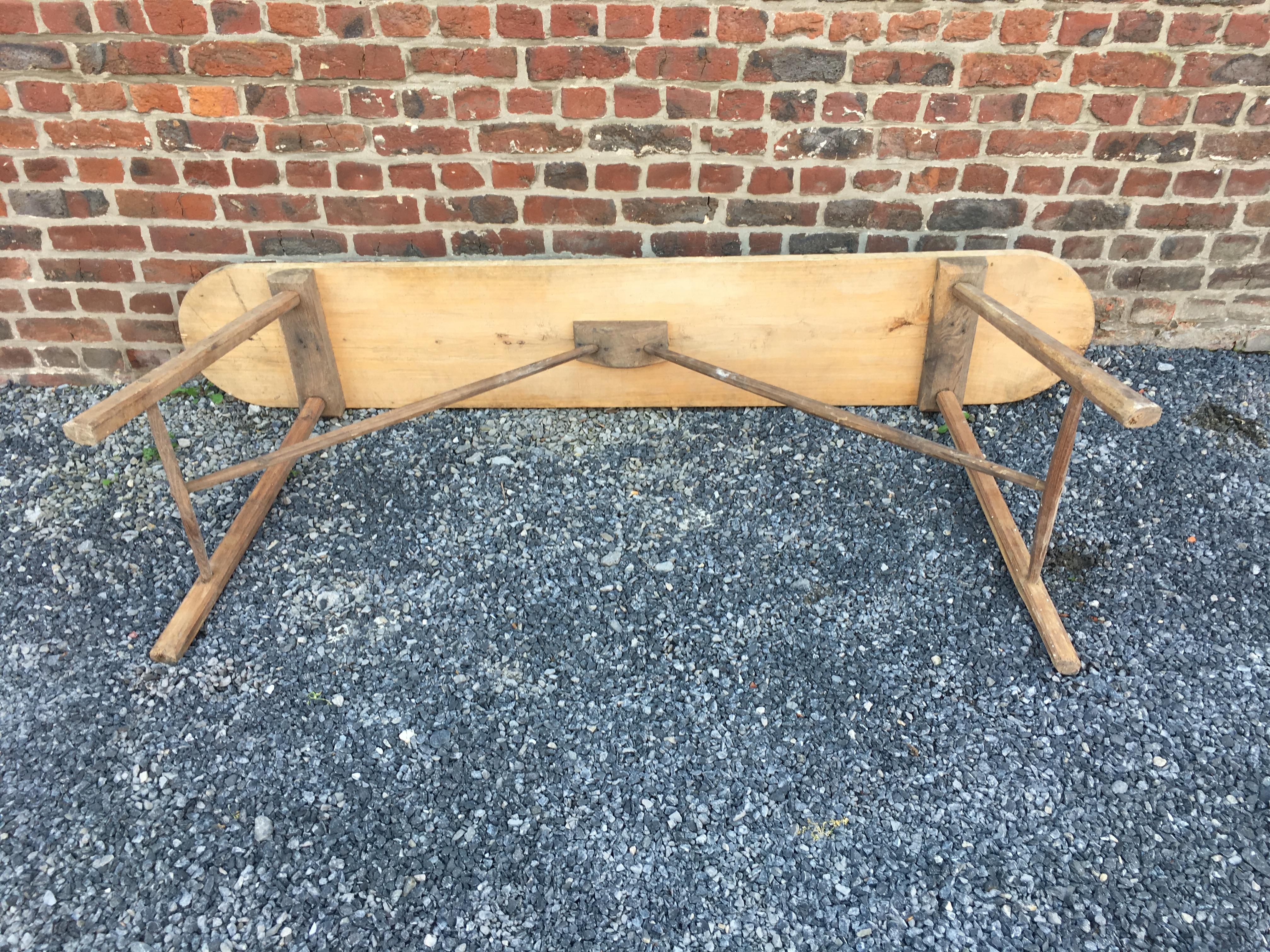 Brutalist Wooden Console Table, circa 1930 1