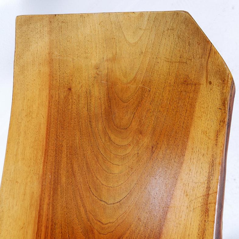 Brutalist Wooden Side Table For Sale 3