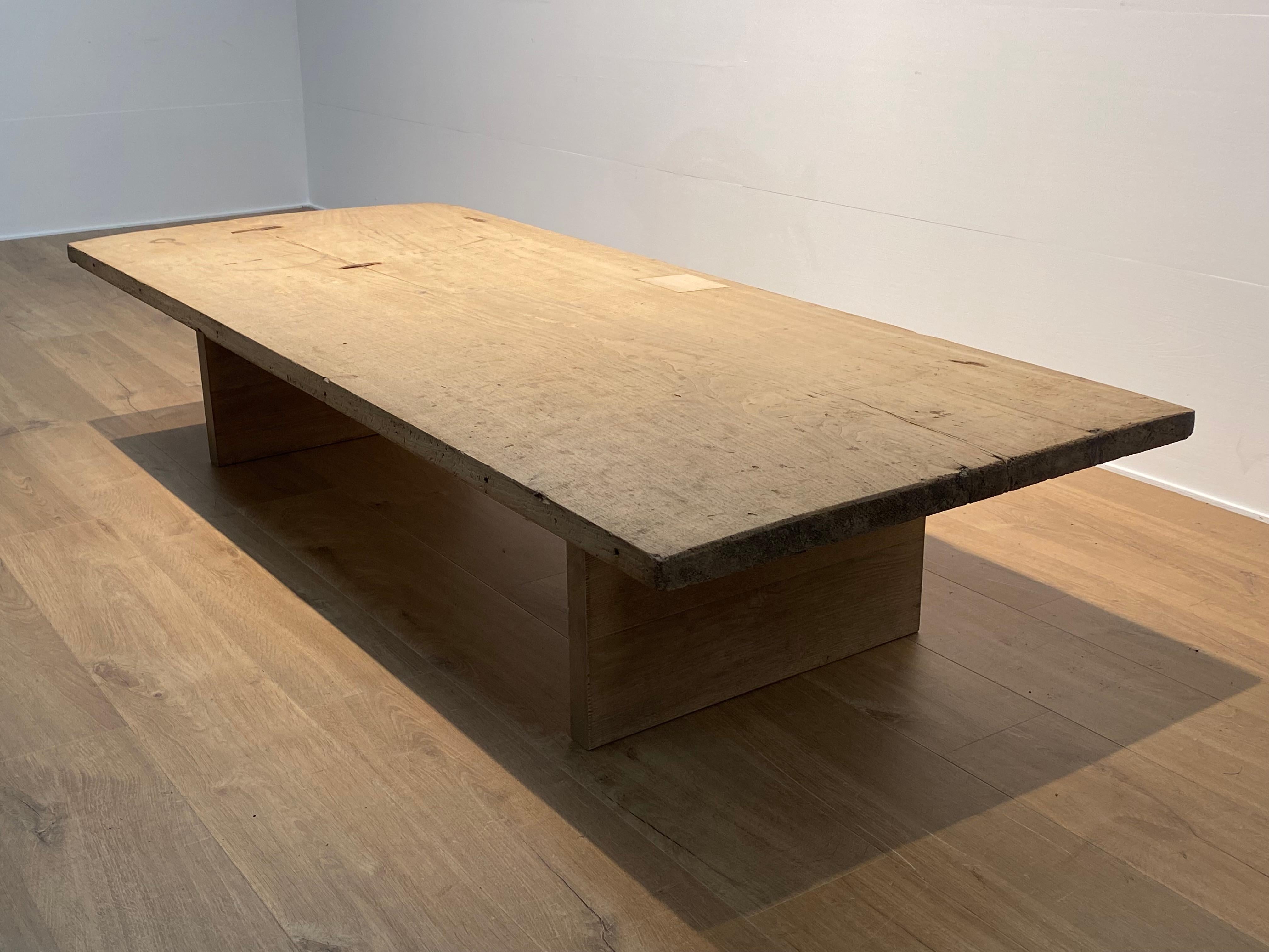 Brutalist Wooden Sofa Table 4