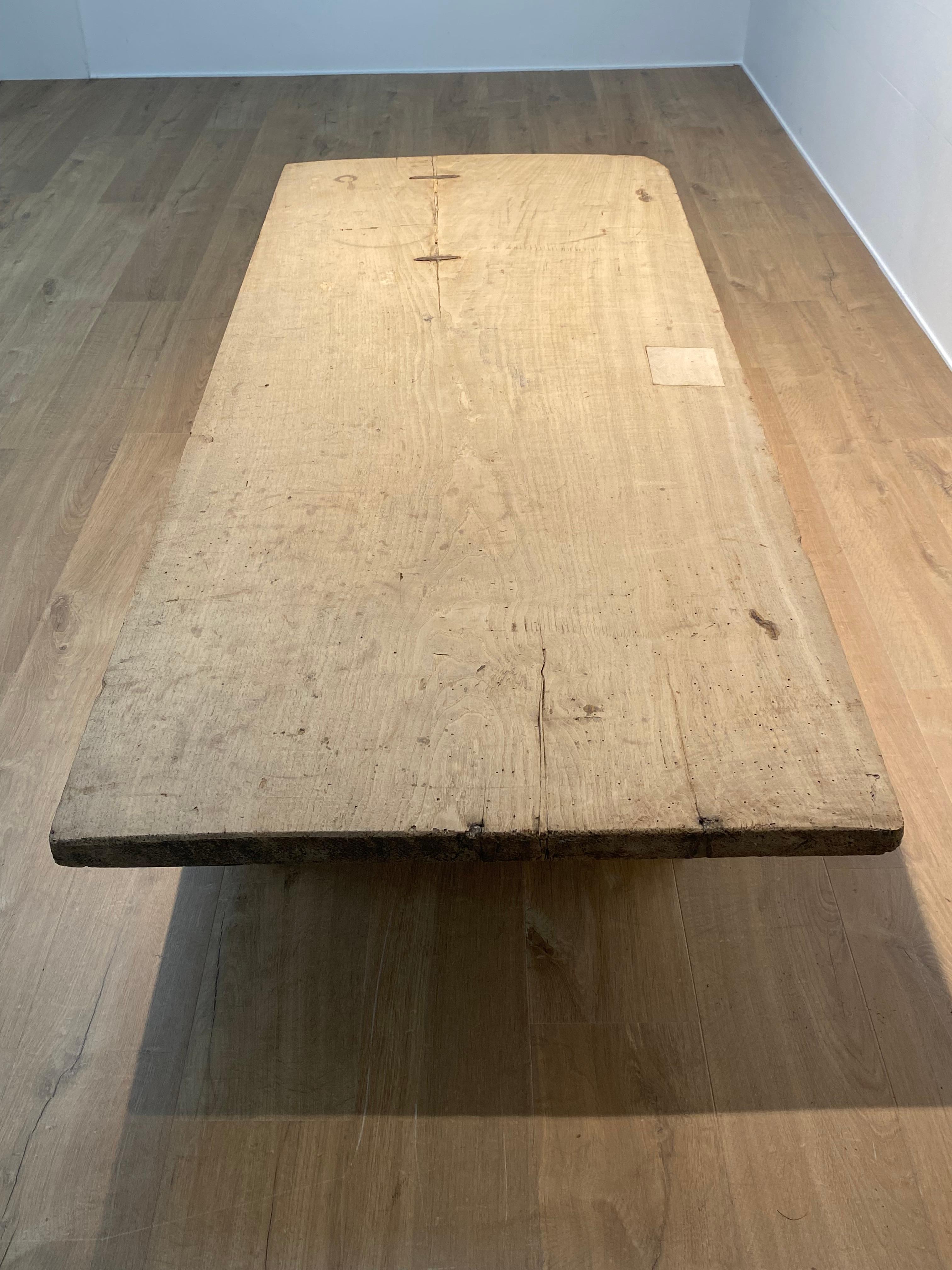 Brutalist Wooden Sofa Table 5