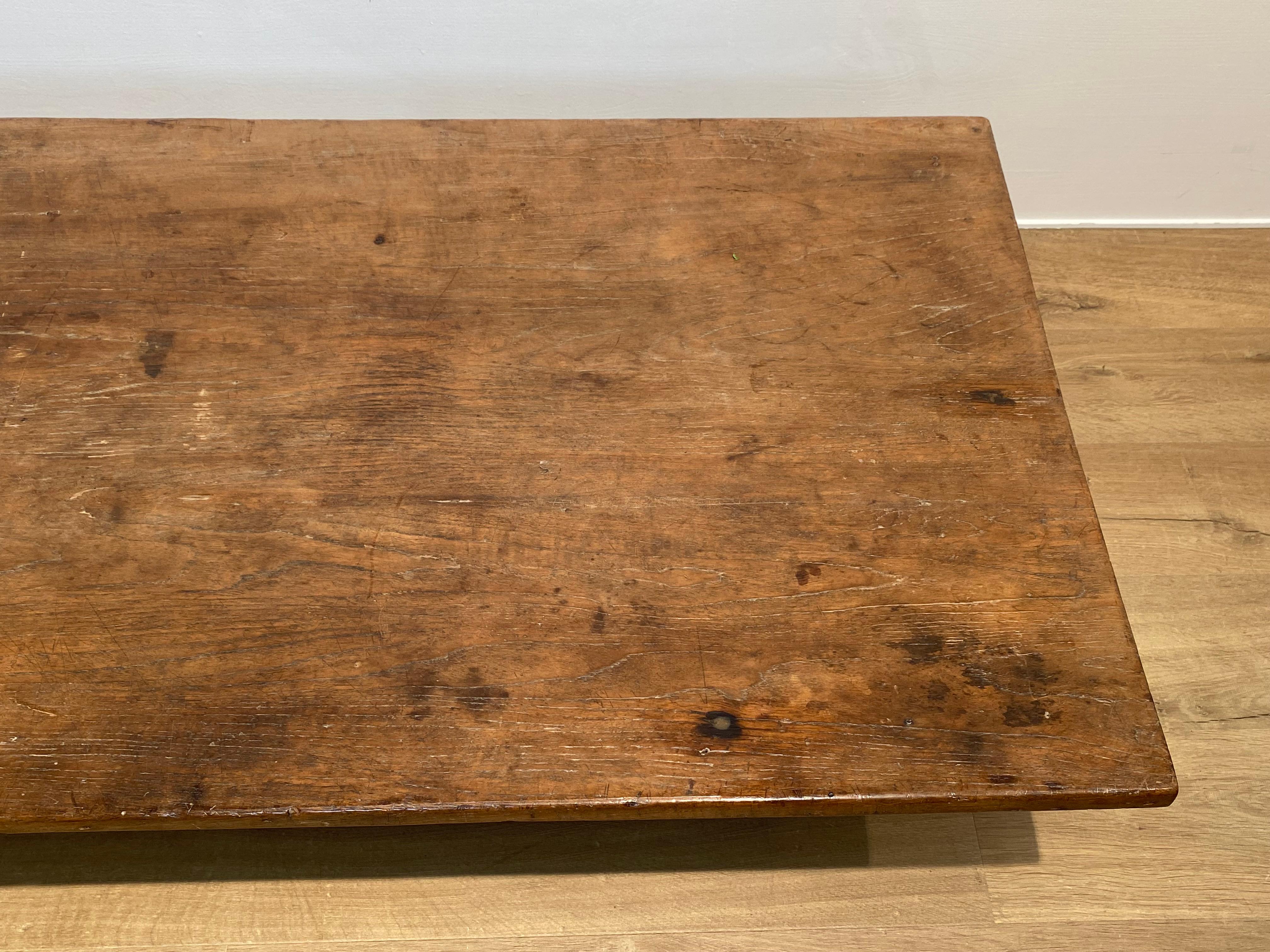 Thai Brutalist Wooden Sofa Table For Sale