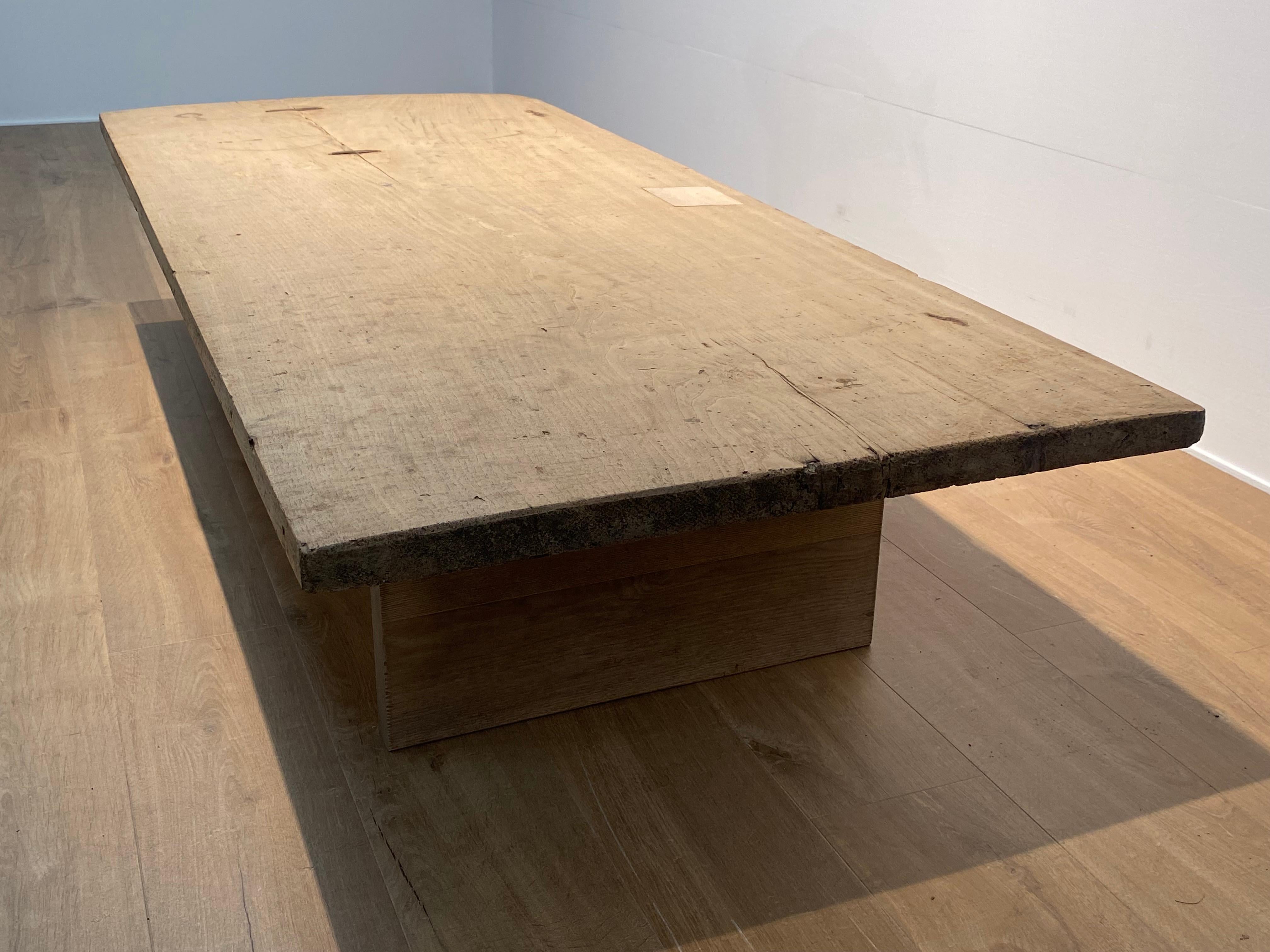 Brutalist Wooden Sofa Table 2