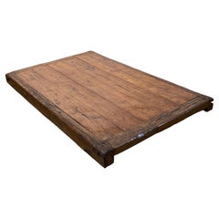 Brutalist Wooden Sofa Table