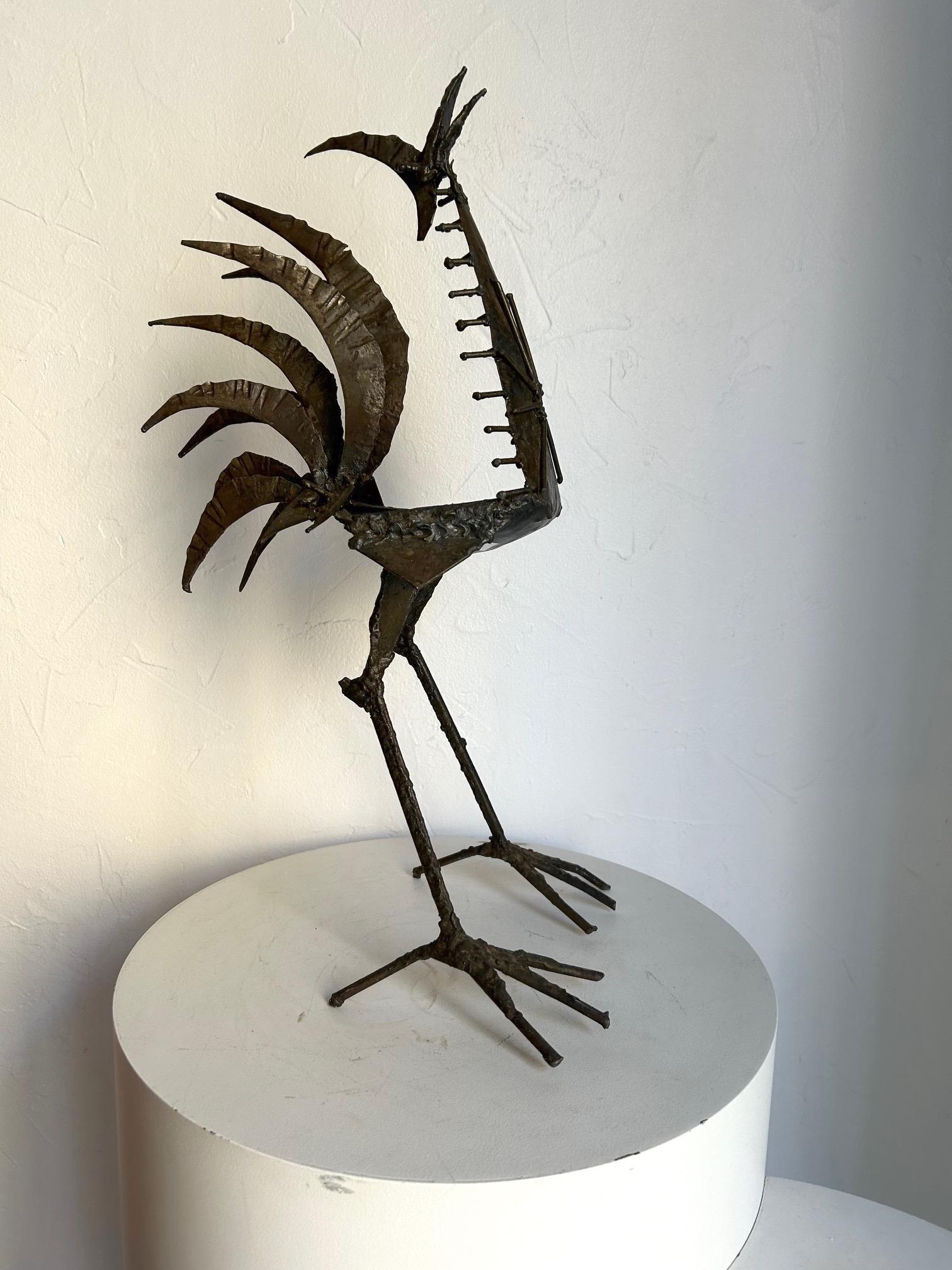 Scultura brutalista di uccelli in ferro battuto risalente agli anni '70 in vendita 1