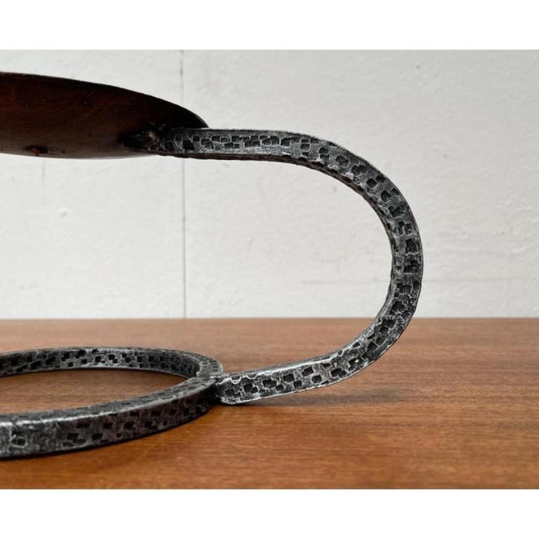 Brutalist Wrought Iron Candleholder 1960s For Sale 5
