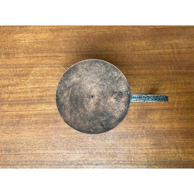 Mid-Century Modern Brutalist Wrought Iron Candleholder 1960s For Sale