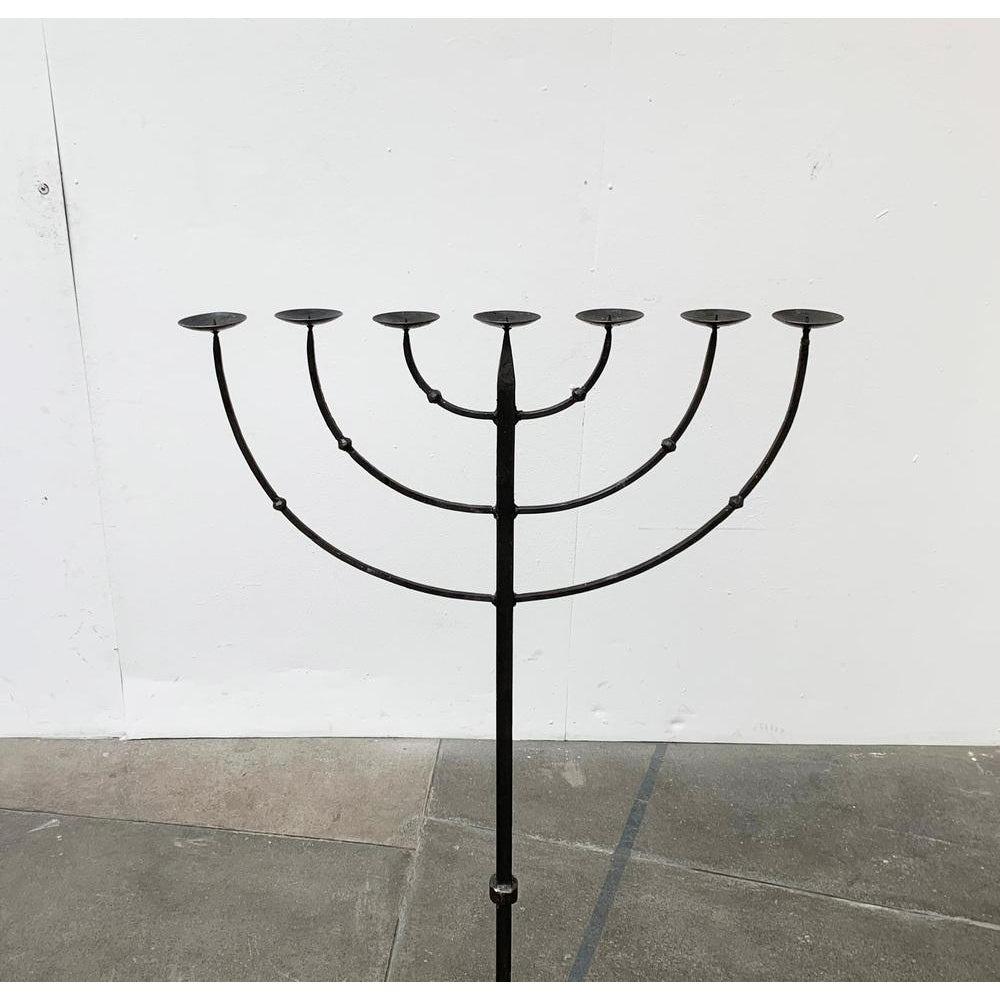 Brutalist Wrought Iron Candleholder For Sale 6