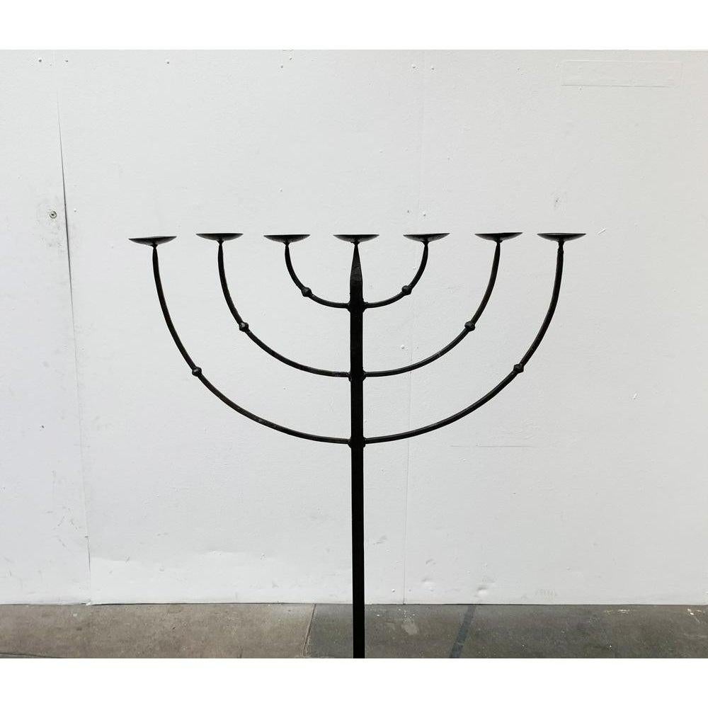 Brutalist Wrought Iron Candleholder For Sale 7