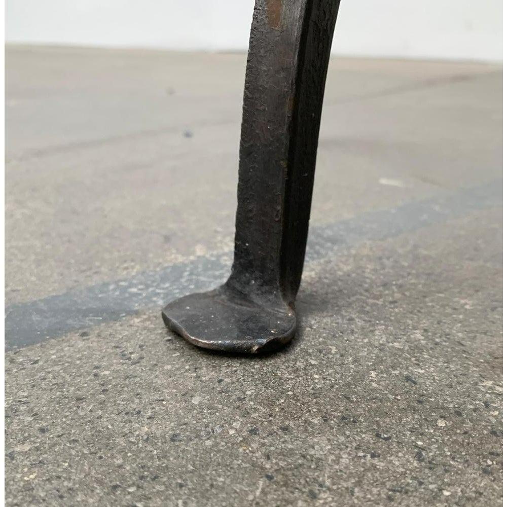 Brutalist Wrought Iron Candleholder For Sale 2