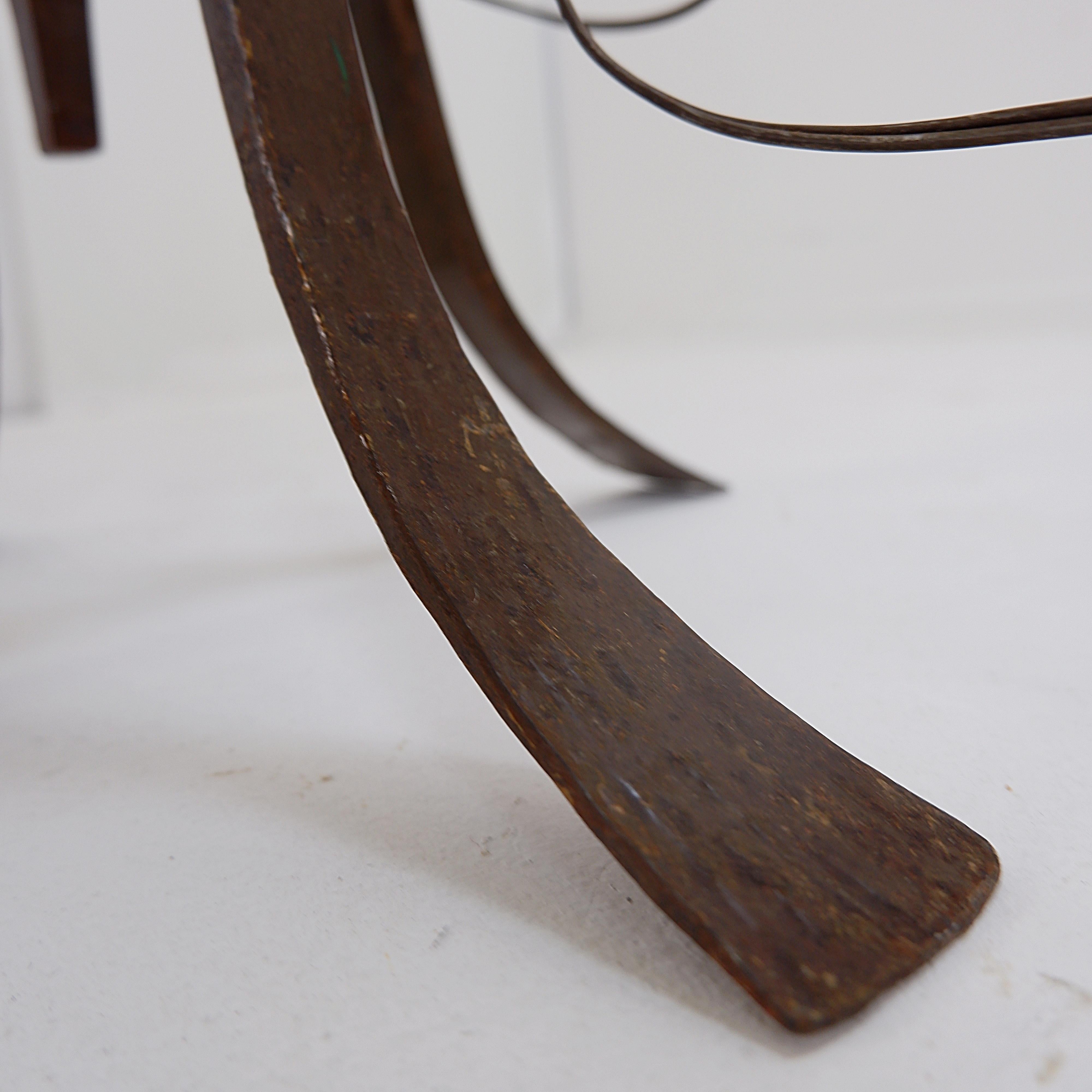 Brutalist wrought iron floor lamp - 1950s For Sale 2