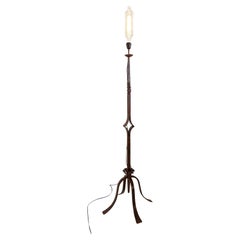 Brutalist wrought iron floor lamp - 1950s