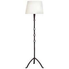 Brutalist Wrought Iron Floor Lamp