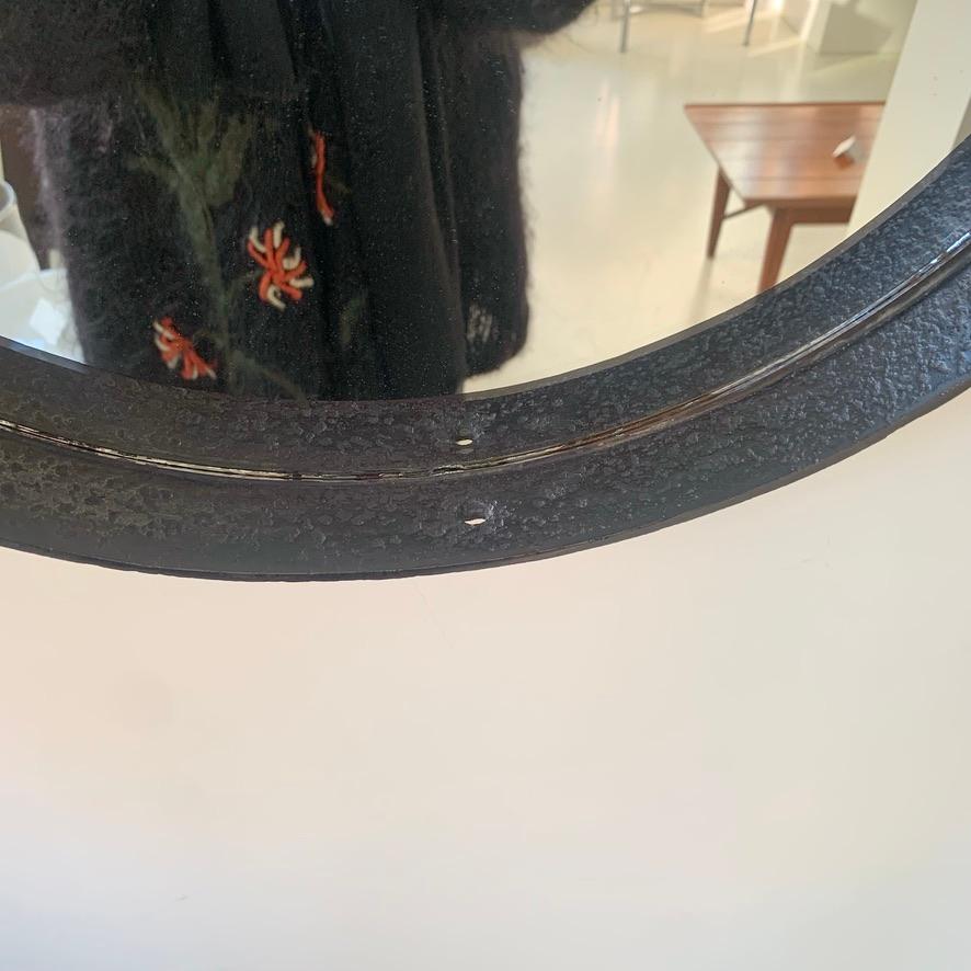 Brutalist Wrought Iron Mirror Attributed To Leopold Gest , circa 1950, France. For Sale 7