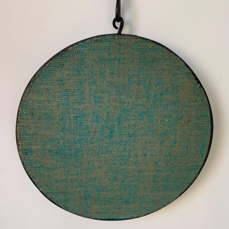 Brutalist Wrought Iron Mirror Attributed To Leopold Gest , circa 1950, France. For Sale 8