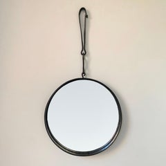 Brutalist Wrought Iron Mirror Leopold Gest Era, circa 1950, France.