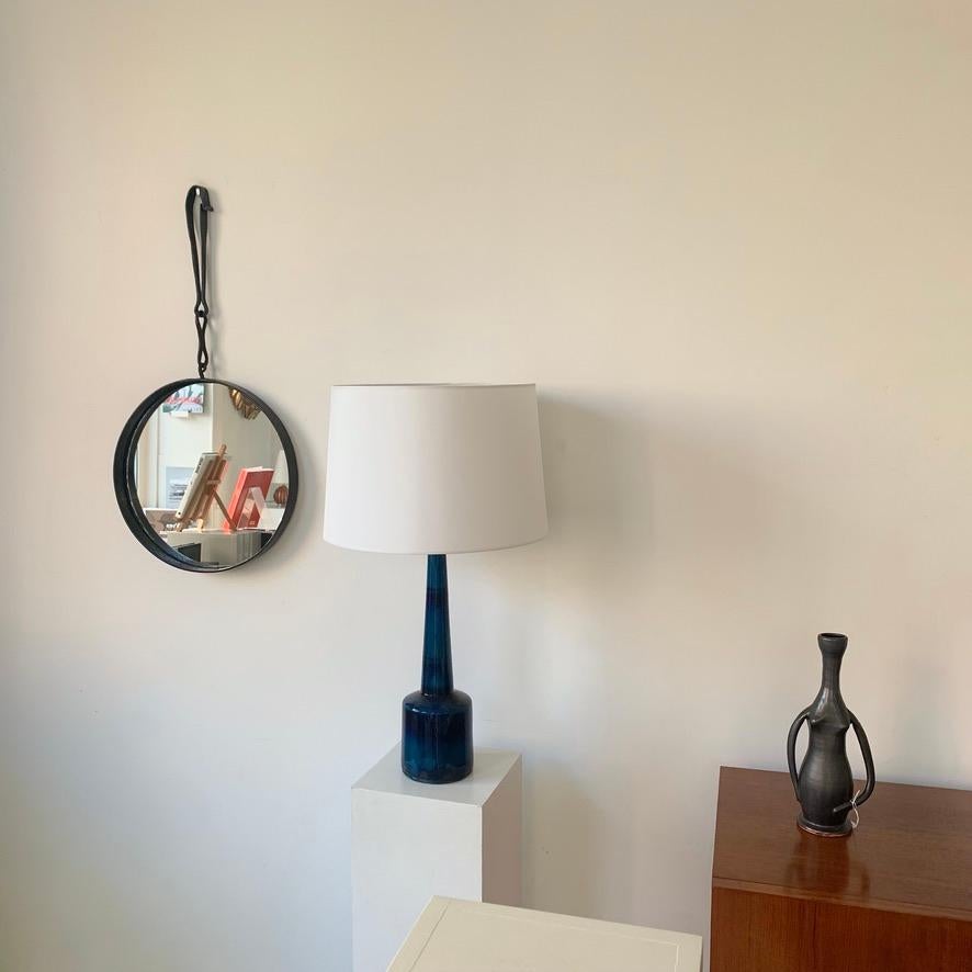 Mid-20th Century Brutalist Wrought Iron Mirror Attributed To Leopold Gest , circa 1950, France. For Sale