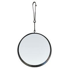 Brutalist Wrought Iron Mirror Attributed To Leopold Gest , circa 1950, France.