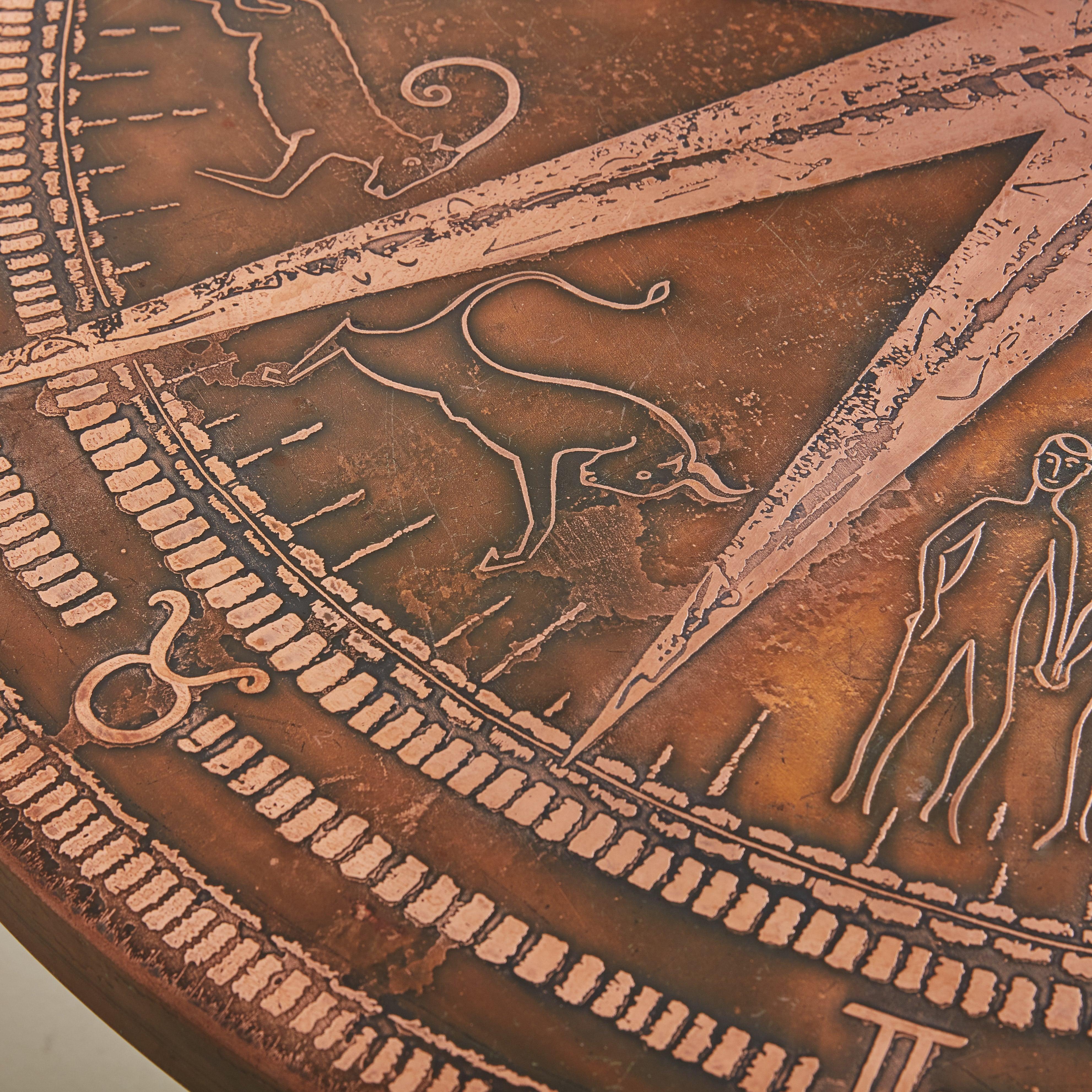 Table basse brutaliste à motif Zodiac, Allemagne, années 1960 en vente 4