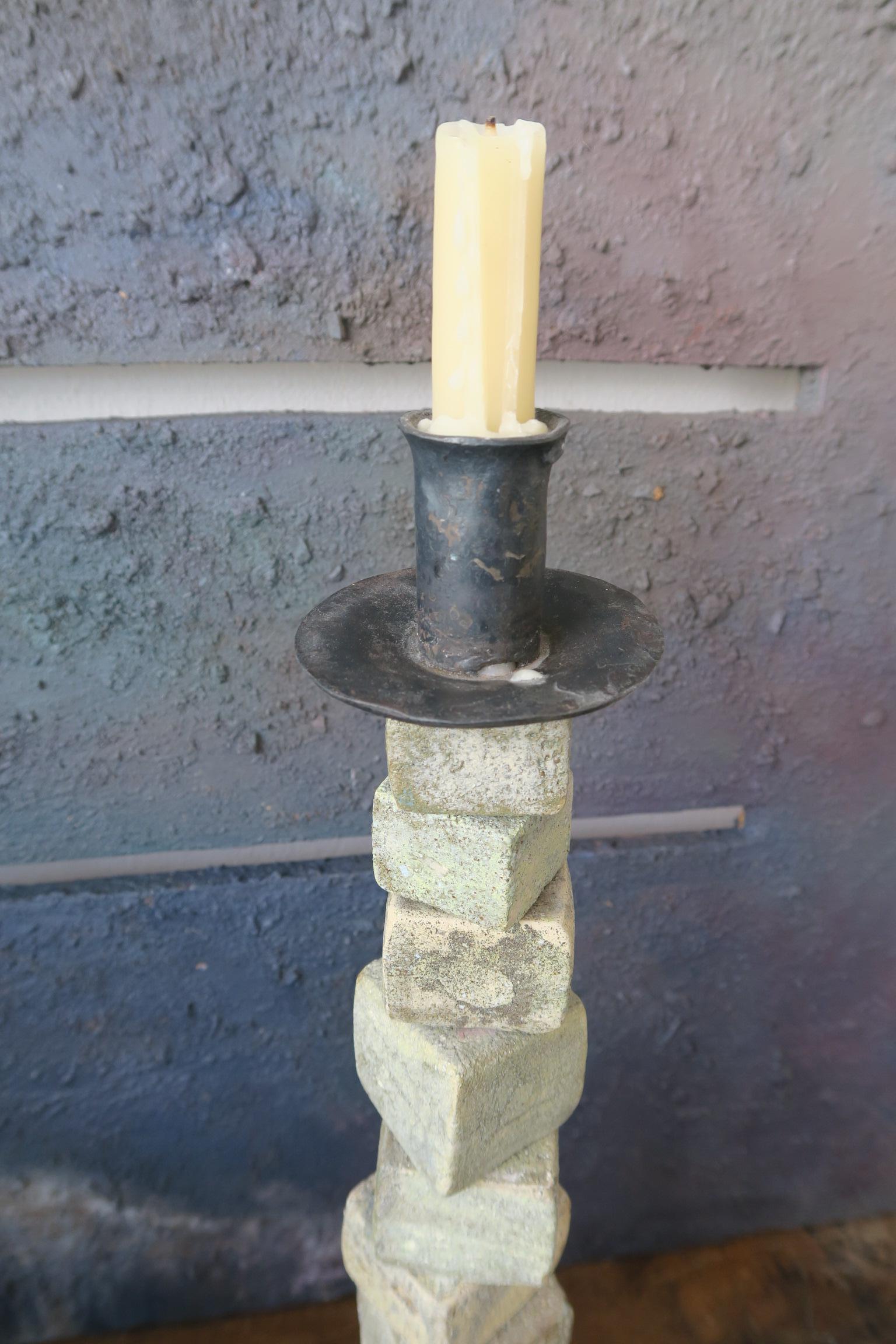 candelabro brutalista de artista desconocido Hecho a mano en venta
