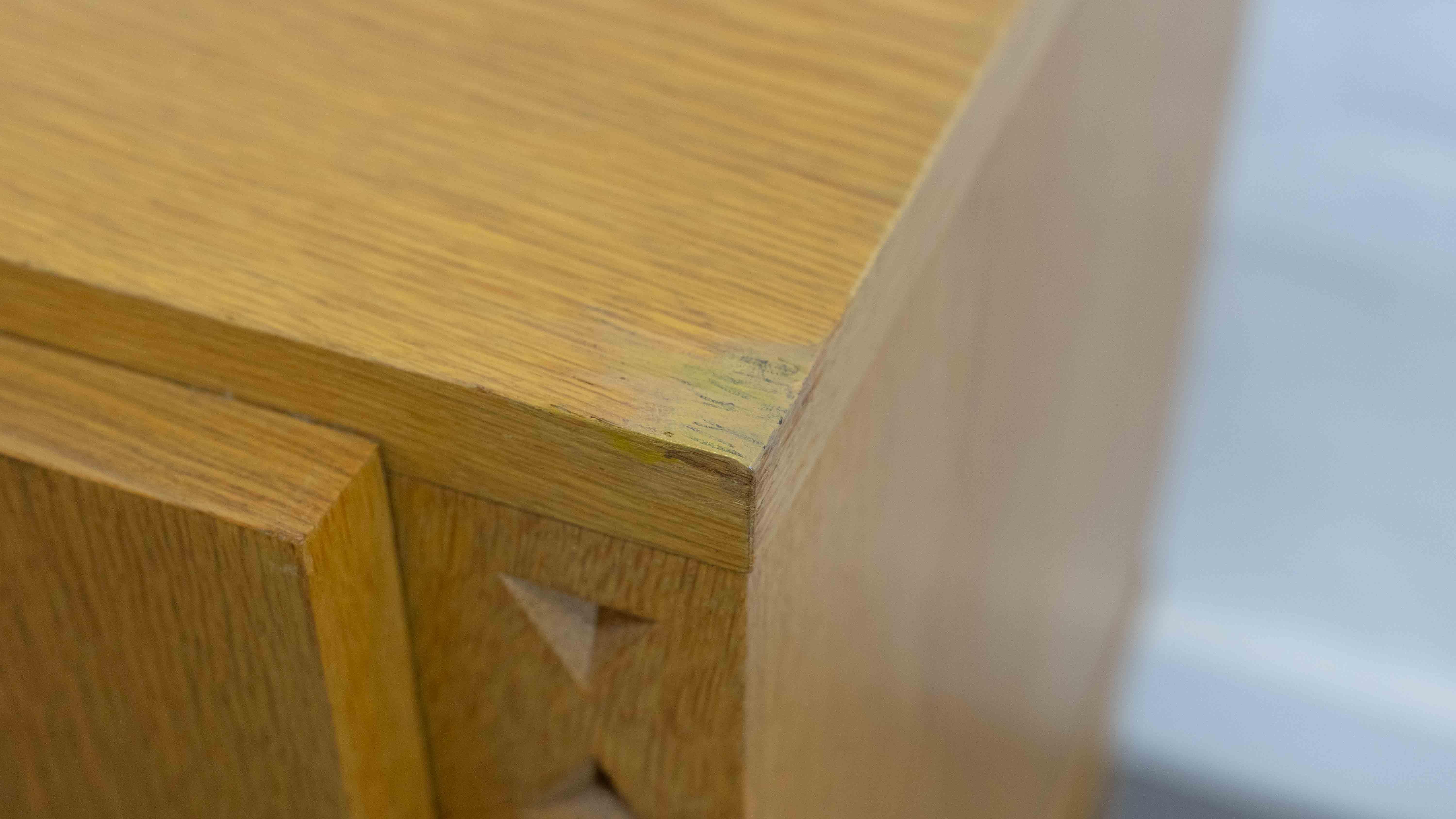 Credenza brutalista di metà secolo in legno di quercia in vendita 11