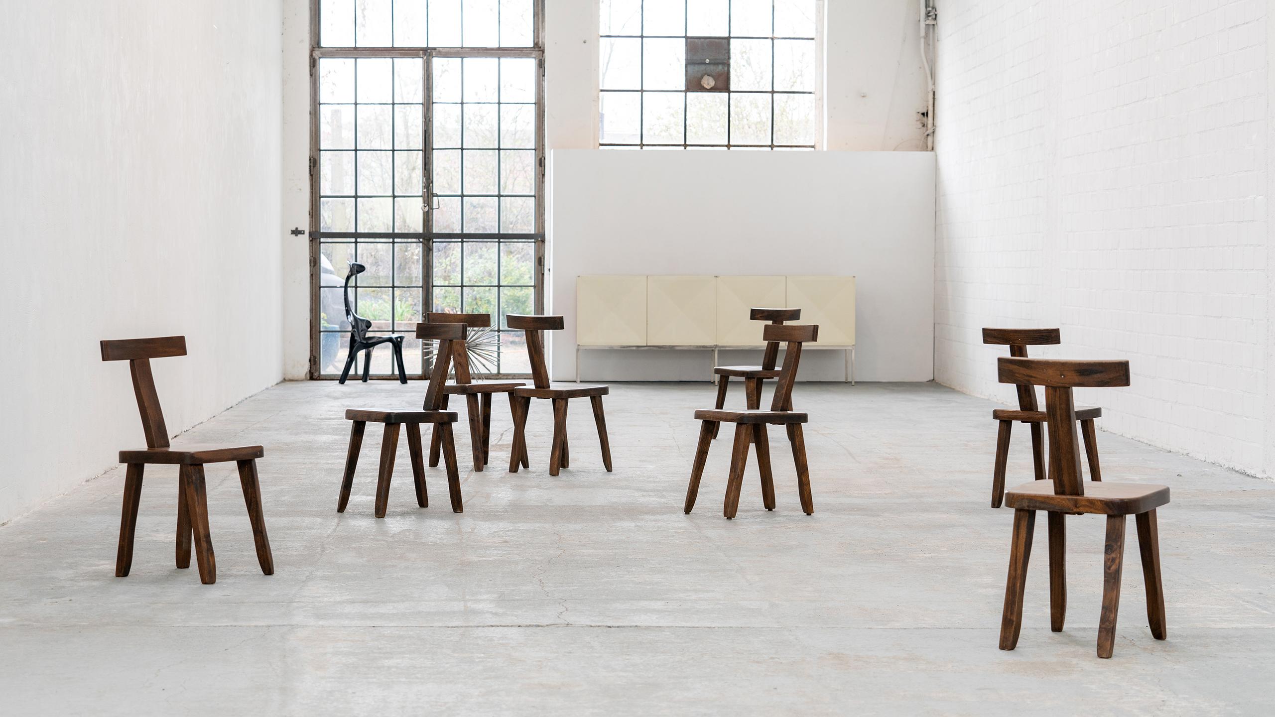 Brutalistic & Minimalistic T- Chair by Olavi Hänninen, 1958 for Mikko Nupponen 6