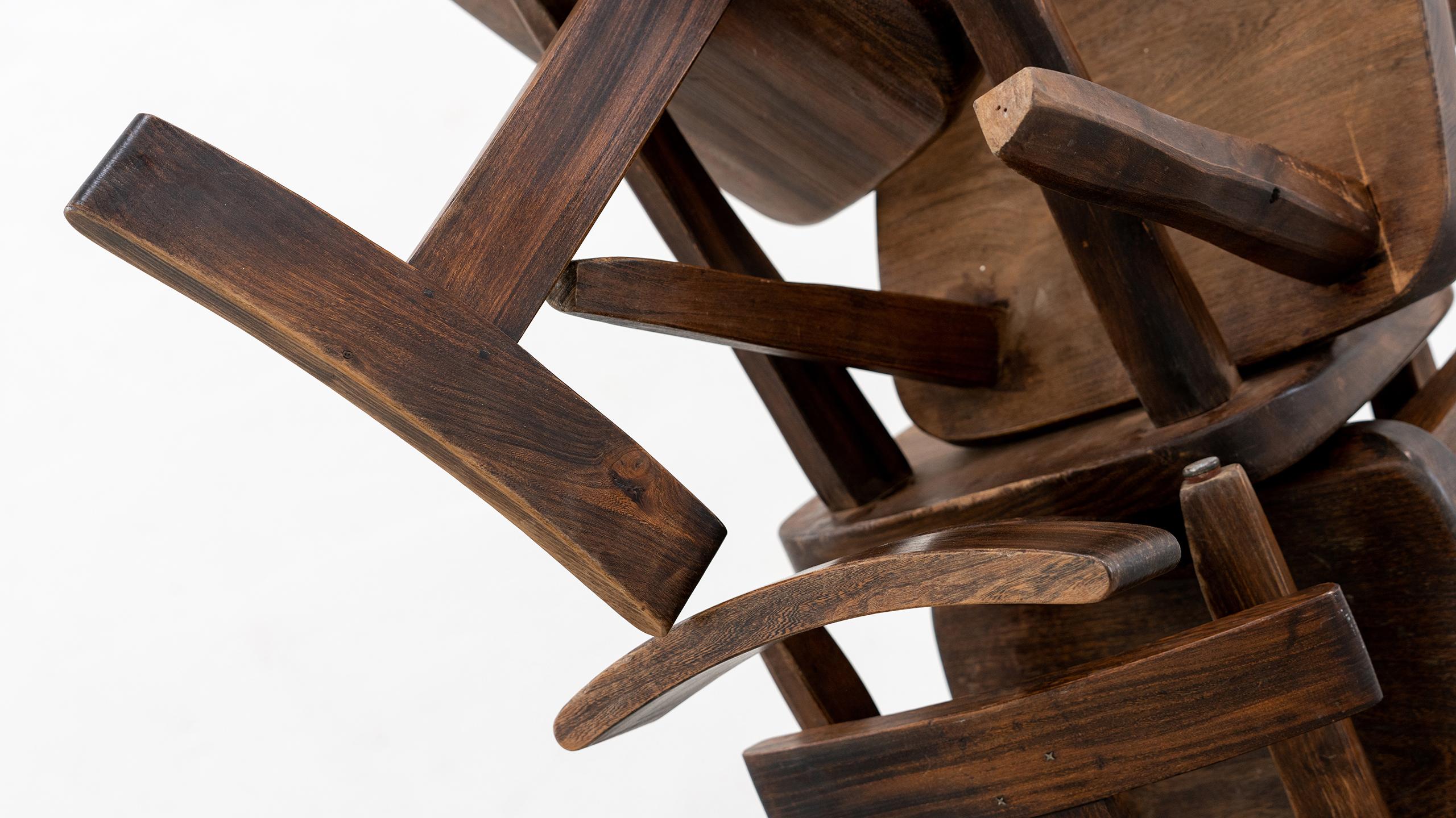 Brutalistic & Minimalistic T- Chair by Olavi Hänninen, 1958 for Mikko Nupponen 13