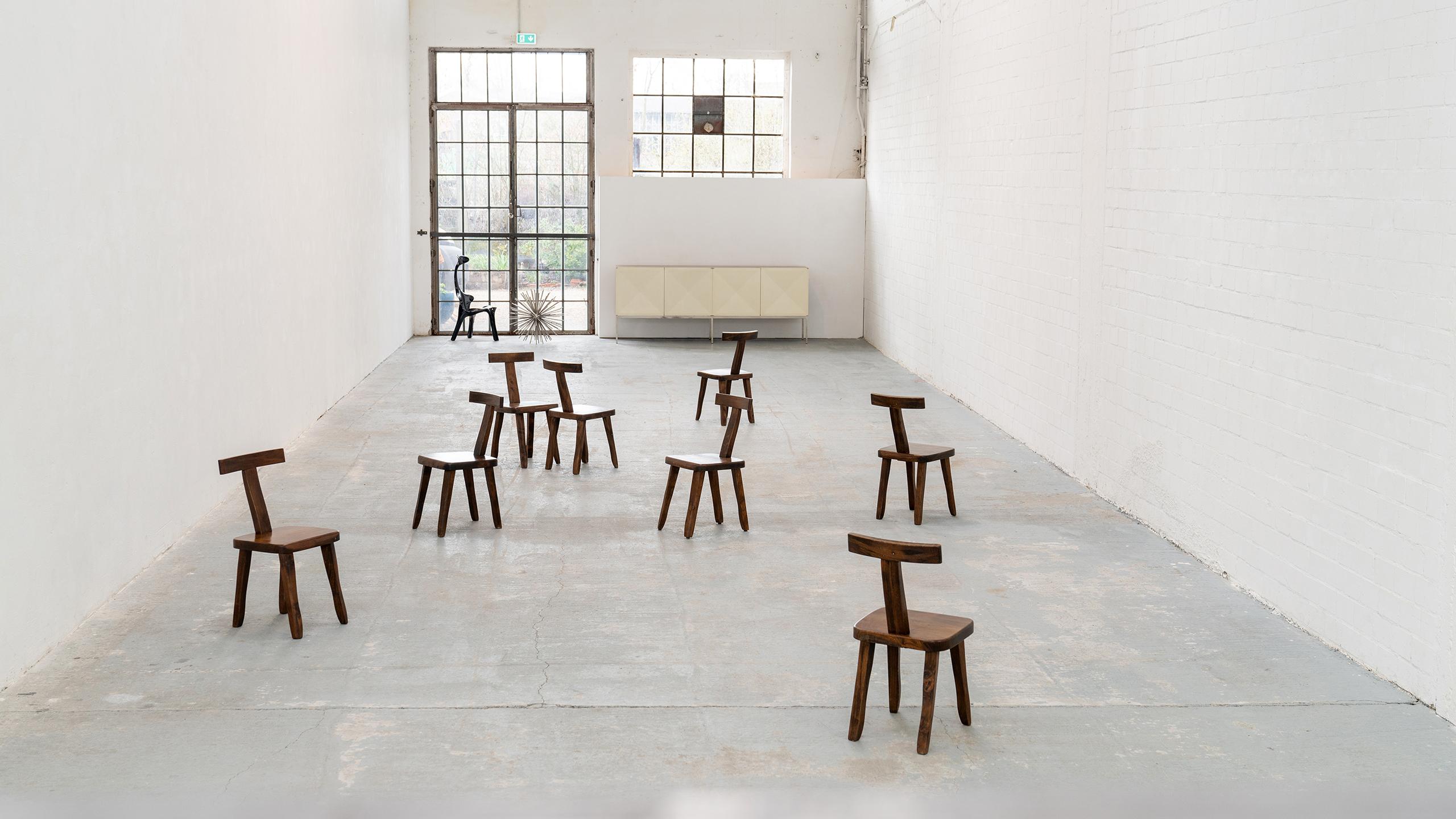 Finnish Brutalistic & Minimalistic T- Chair by Olavi Hänninen, 1958 for Mikko Nupponen