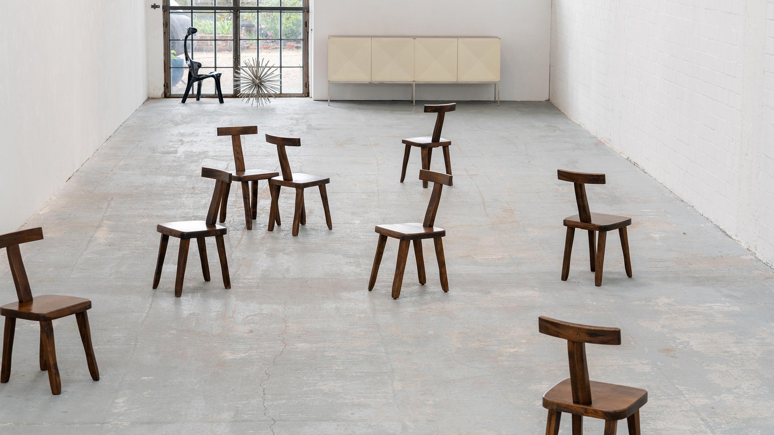 Brutalistic & Minimalistic T- Chair by Olavi Hänninen, 1958 for Mikko Nupponen In Good Condition In Munster, NRW