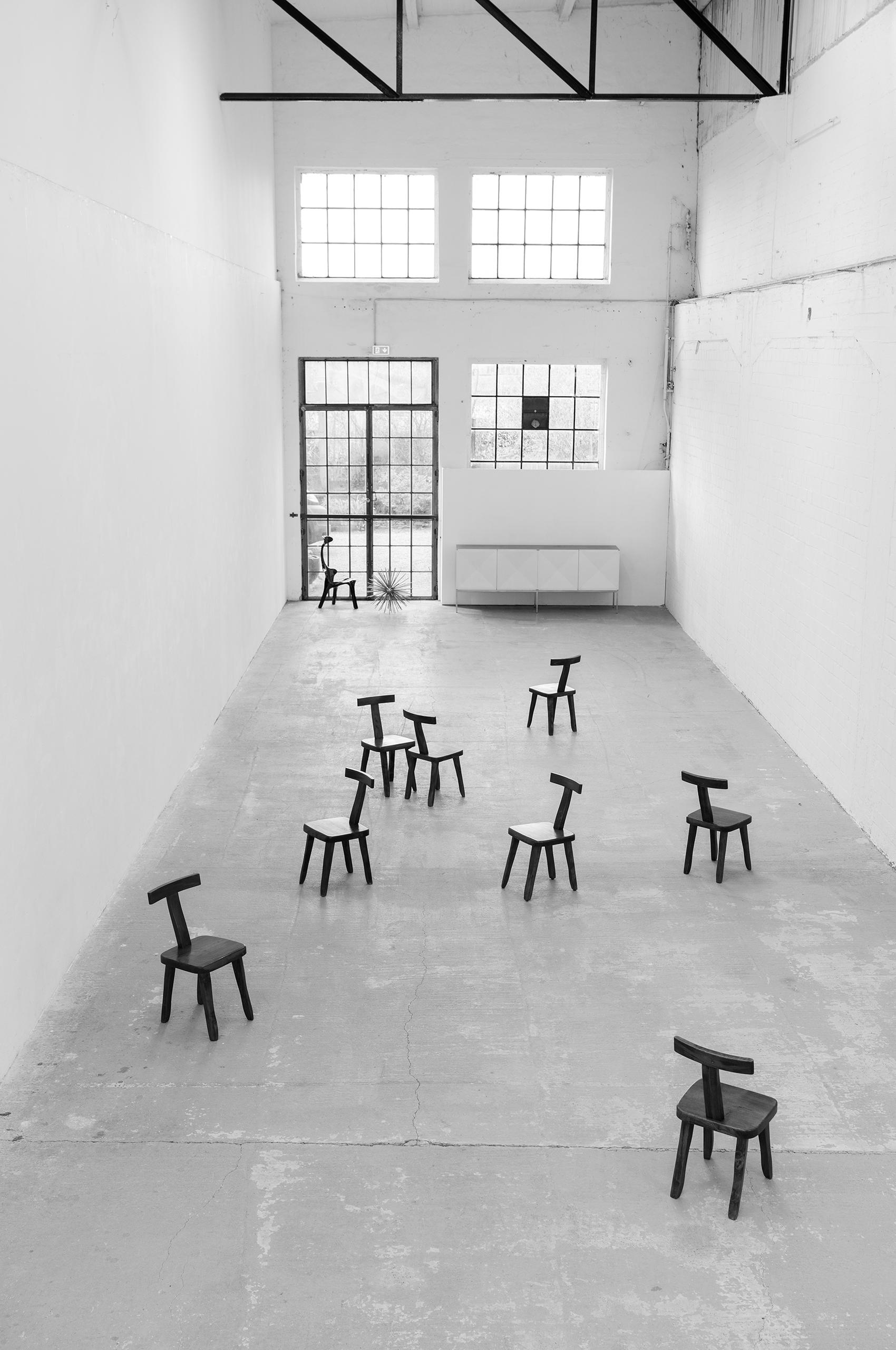 Mid-20th Century Brutalistic & Minimalistic T- Chair by Olavi Hänninen, 1958 for Mikko Nupponen