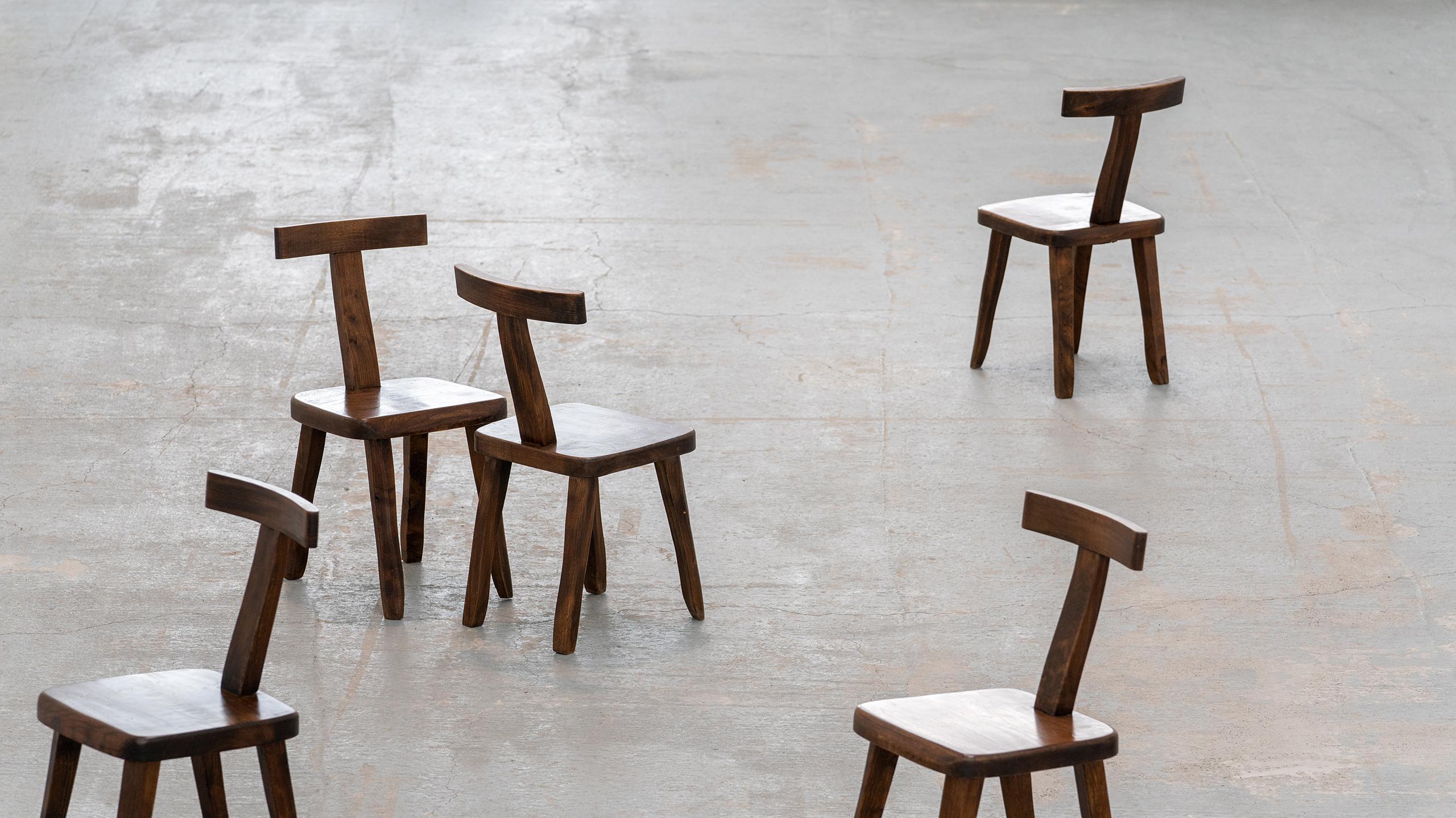 Brutalistic & Minimalistic T- Chair by Olavi Hänninen, 1958 for Mikko Nupponen 3