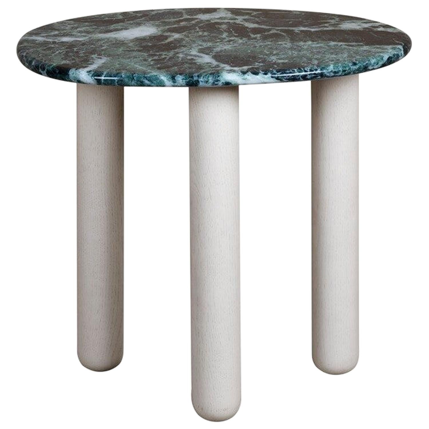 ‘Bruton’ Contemporary Marble Side Table For Sale