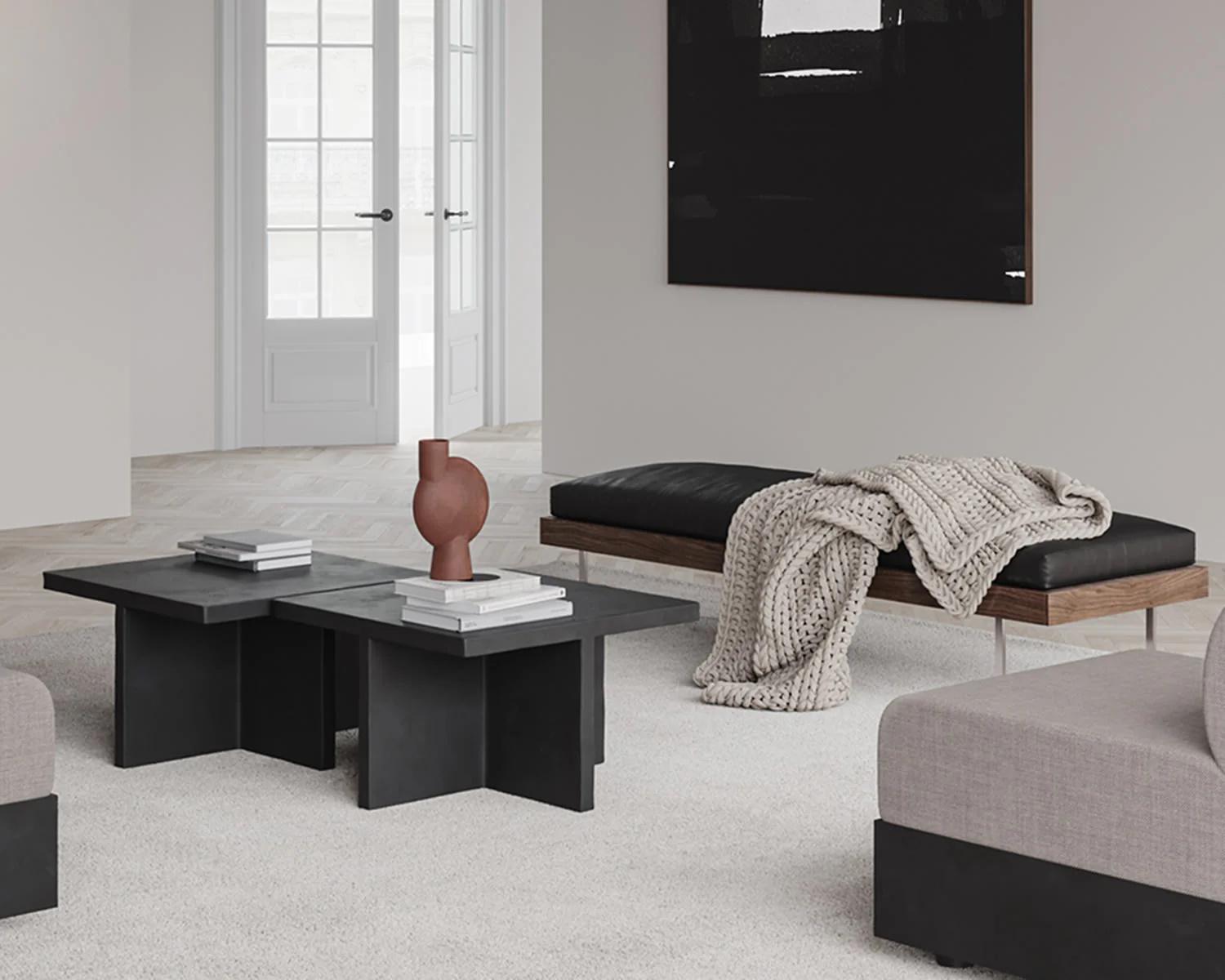 Brutus Model Coffee Table in Fiber Concrete, Design of a Modern Sculpture. For Sale 4