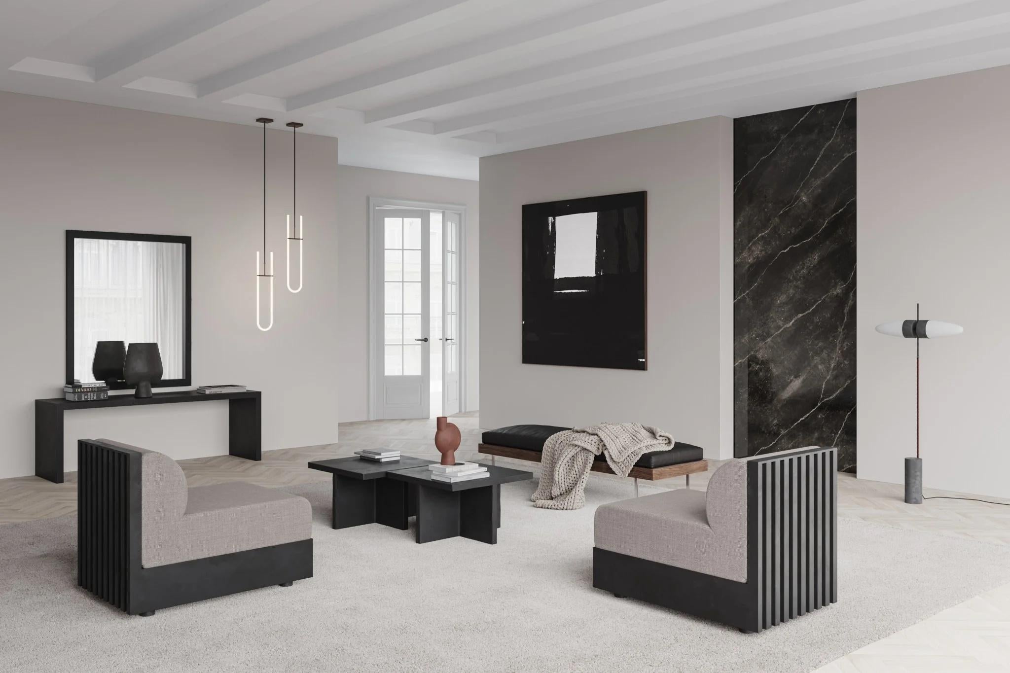 Contemporary Brutus Model Coffee Table in Fiber Concrete, Design of a Modern Sculpture. For Sale