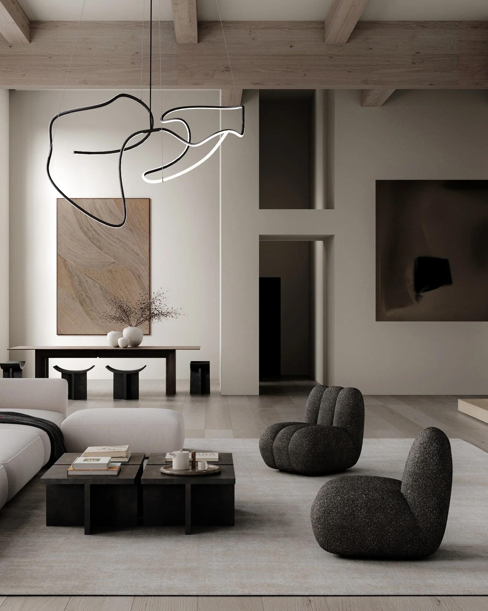 Brutus Model Coffee Table in Fiber Concrete, Design of a Modern Sculpture. For Sale 2