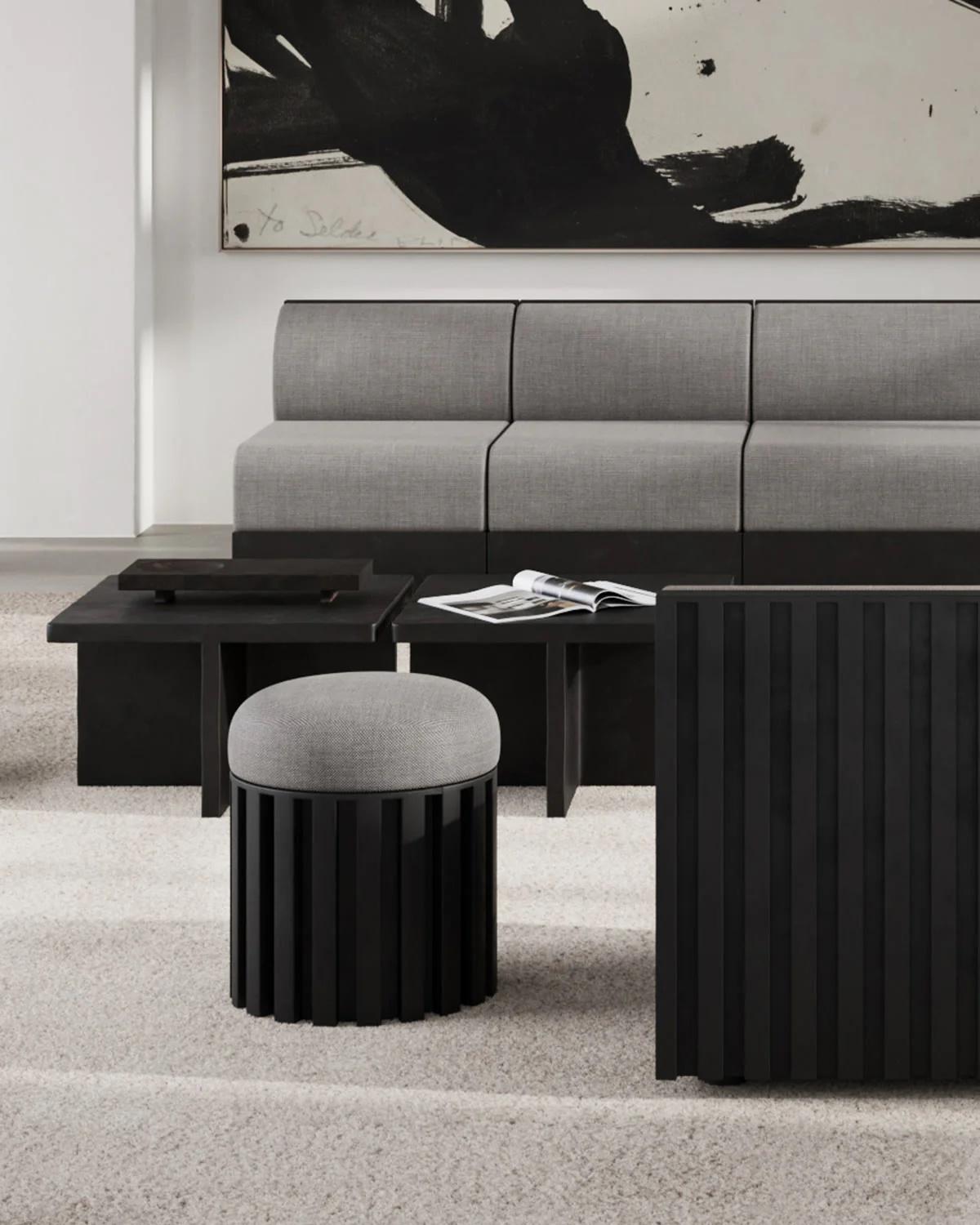 Brutus Model Coffee Table in Fiber Concrete, Design of a Modern Sculpture. For Sale 3
