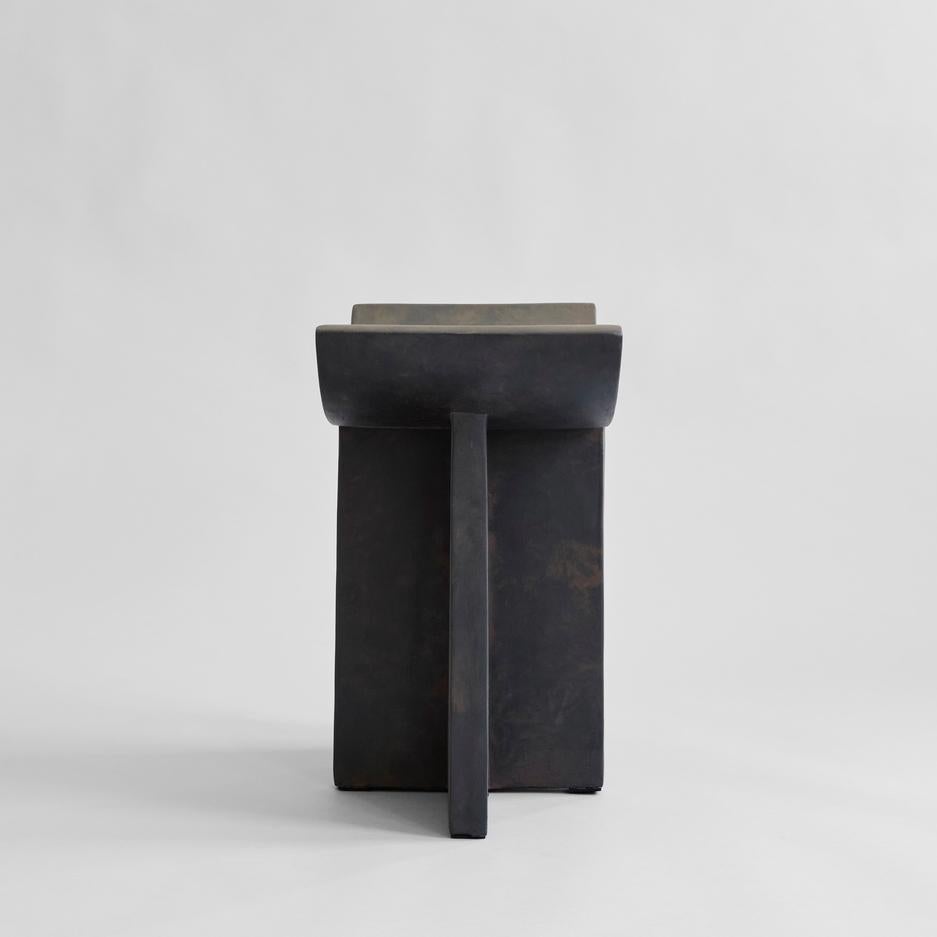 Brutus stool by 101 Copenhagen
Designed by Kristian Sofus Hansen & Tommy Hyldahl
Dimensions: L60 / W30 /H54 CM
Materials: fiber concrete

Inspired by the Brutalist architecture movement of the mid-20th century, the Brutus collection comprises a