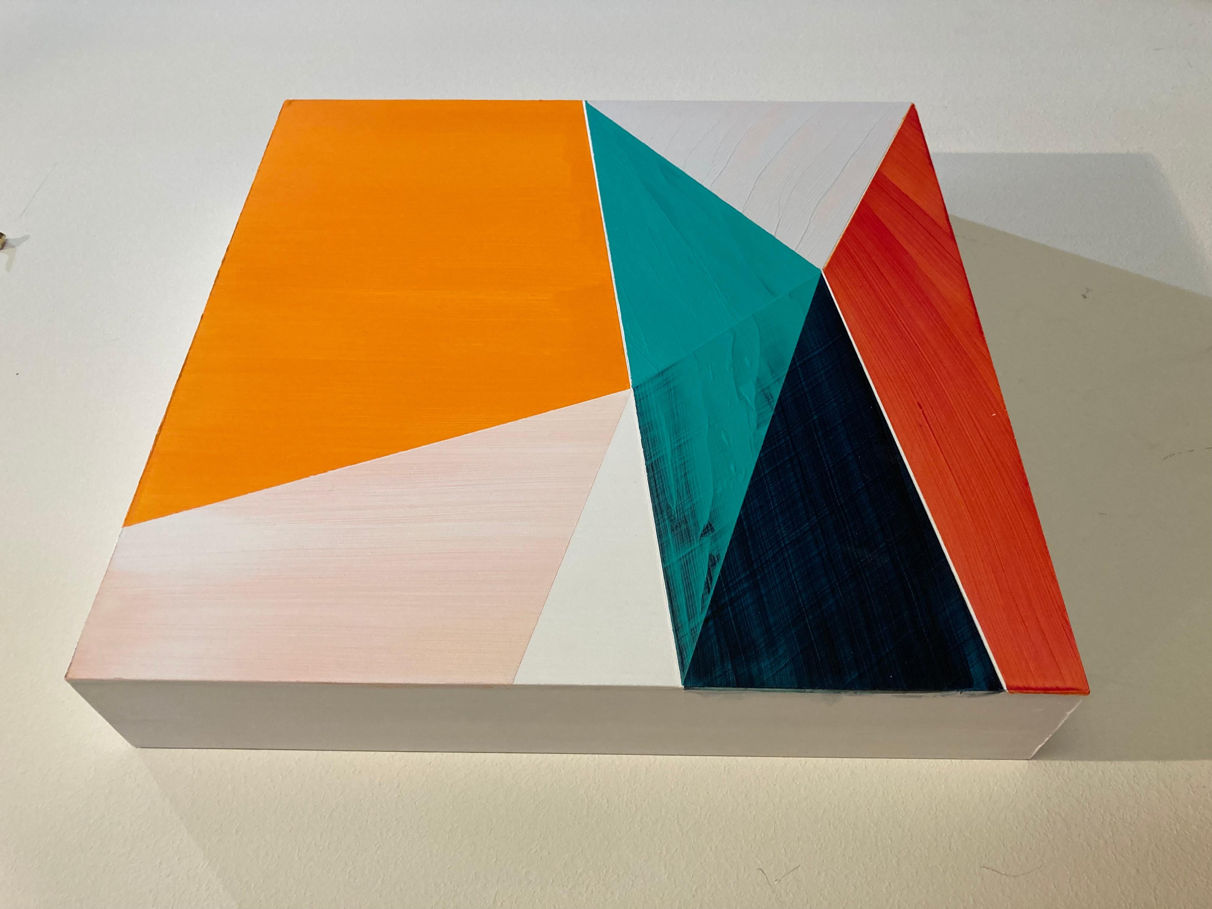 'Unknown Steps-Geometric Abstraction, ' by Bryan Boone, Acrylic on Panel Painting For Sale 2