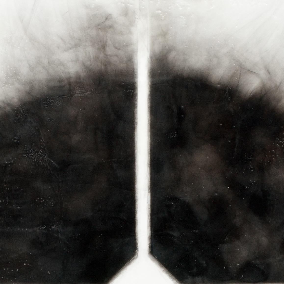 Konvergenz (Grau), Abstract Painting, von Bryan David Griffith