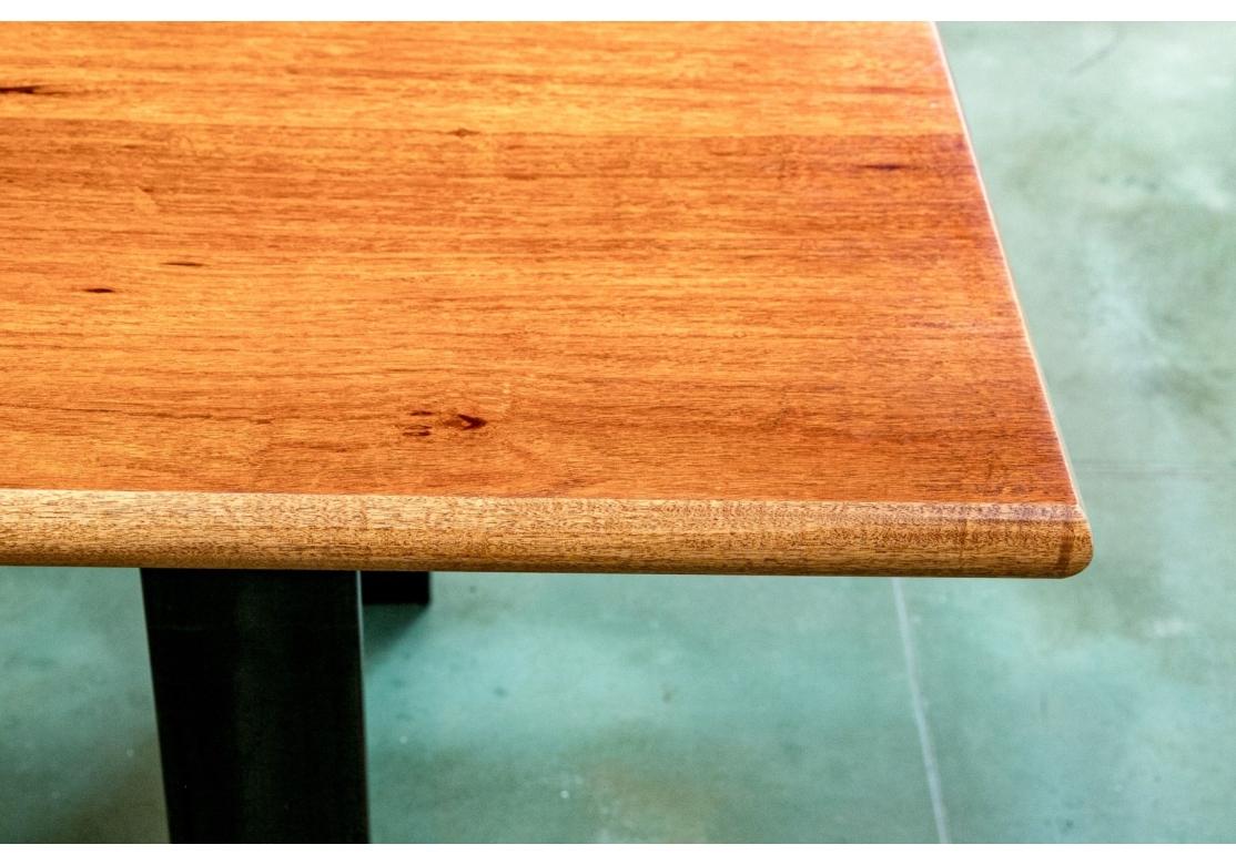 Bryan Hunt (Américain, né en 1947, qualité table de salle à manger en bois dur et acier de 7' 10