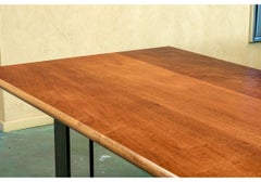Bryan Hunt (American, B. 1947) Quality 7' 10" Hardwood And Steel Dining Table