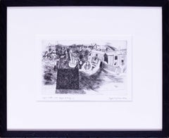 1976 Bryan Ingham etching, 'Hayle Estuary 3', signed and dated, British