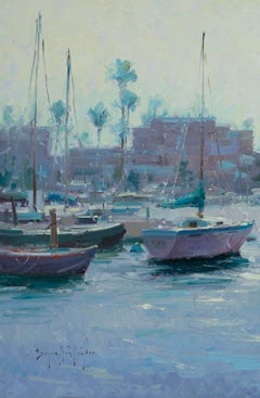 "A Bright Morning For Sailing" Modern Impressionist Scene in Southern California