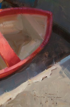 "Amalfi Dry Dock" Contemporary Impressionist  Plein Air Oil of Italy